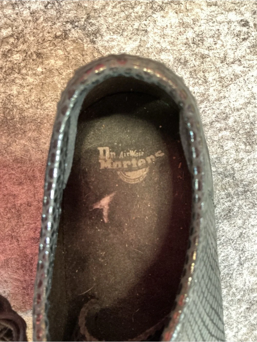 Dr. Martens Chunky Gothic Black Textured Lace-Up Oxfords Size 9